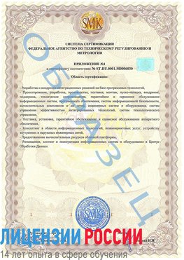 Образец сертификата соответствия (приложение) Чернышевск Сертификат ISO 27001